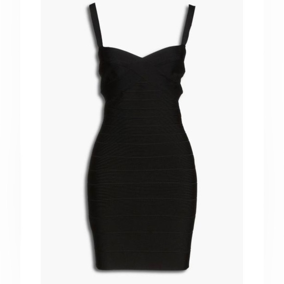 Herve Leger black bandage mini dress - Picture 3 of 10